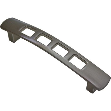 Möbelgriff Ausführung Edelstahl Optik 96mm Lochabstand Designgriff aus Metall (1/2)