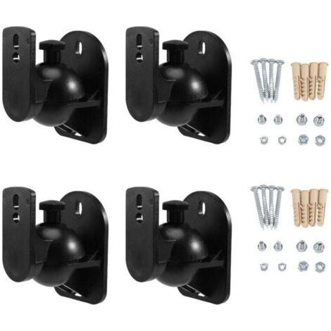 4 PièCes SéRies Support de Mural Haut-Parleur Universel Pince Plafond avec Rotation RéGlable L'Angle Pivotement et D'Inclinaison (1/4)