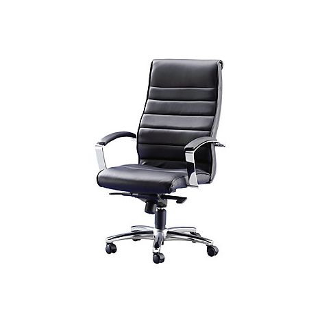 Topstar Poltrona direzionale pelle nera braccioli con