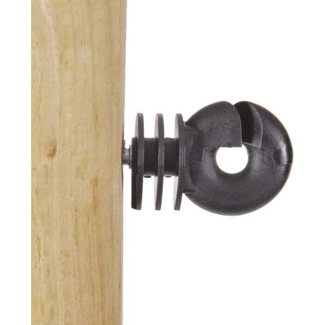 Isolateur à anneau à vis Economy Gallagher pour poteaux en bois, fil et corde 75 pièces