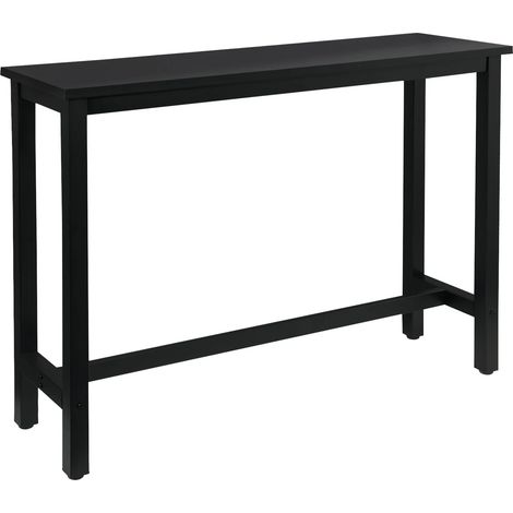 Mesa alta de bar en MDF y metal negro 140 x 40 x 100 cm (1/5)
