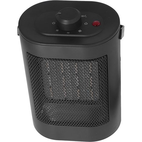 Chauffage électrique de bureau oscillant 1500 W, à résistance céramique PTC, pour une utilisation domestique, dans une chambre ou un bureau. Prise US 110 V. (1/5)