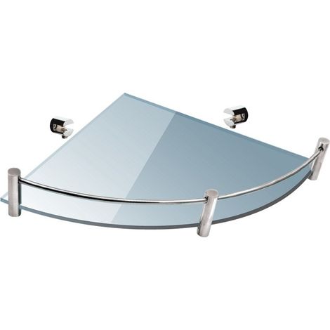 Mensola bagno in vetro semicircolare 20cm VITRO-10 kamalu