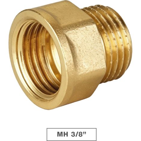 Raccord Marseille laiton mâle-femelle 3/8" - 10 u boîte