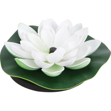 Fontaine Solaire Lotus Flottante pour Bassin et Aquarium Décor Jardin Blanc Économe Énergie Facile à Nettoyer Pompe Silencieuse pour Bassin Agrément et Circulation Oxygène (1/5)