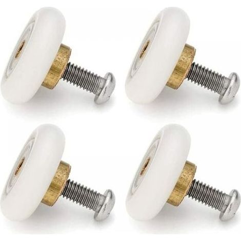 Jeu de 4 roulettes de remplacement pour porte de douche coulissante, Ø 19 mm (1/5)