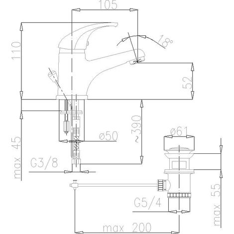 KFA Baryt rubinetto da lavabo cromato finitura lucida (1/2)