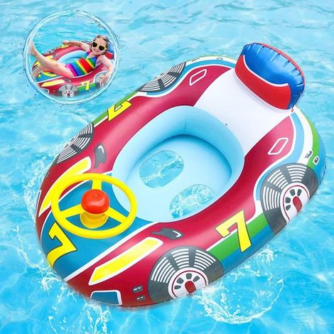 47. Asientos de natación para bebés con volante, flotadores para bebés de 6 a 36 meses, aros de piscina para niños. (1/5)