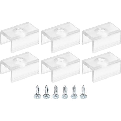 50er-Packung wasserdichte LED-Streifen-Befestigungsclips mit Schrauben für transparente Halterungen mit 9,5 mm bis 10 mm Durchmesser