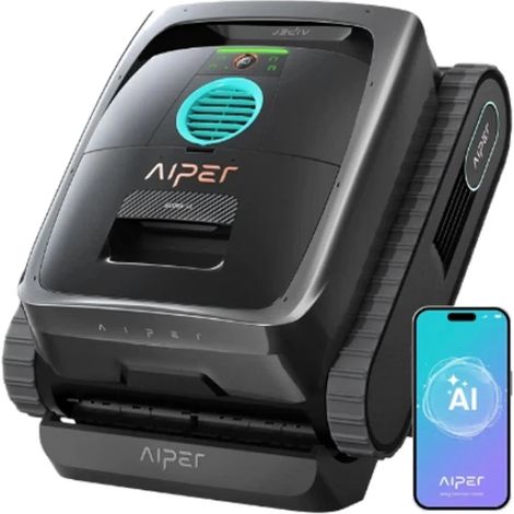 AIPER Scuba V3, Robot Pulitore per Piscina con Navigazione AI, Pulizia Fondo Pareti e Linea d’Acqua, Wi-Fi e App (WIRED) (1/5)