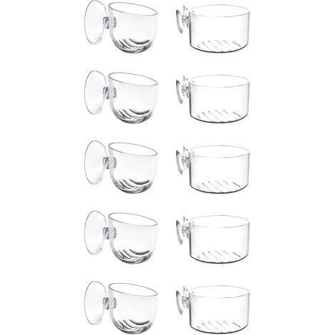 Lot de 10 Support Aquarium, Ventouse, Acrylique, Transparent, Décoration, Plantes, Poissons (1/5)