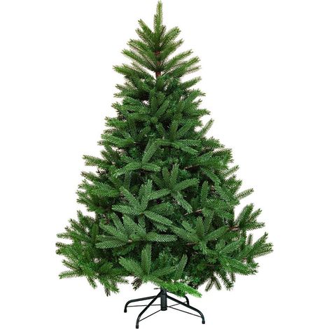 Fééric Lights And Christmas – Sapin de Noël artificiel vert 150 cm – 34 branches – 969 brins – Pied en métal pour stabilité – Ouverture automatique des branches (1/2)