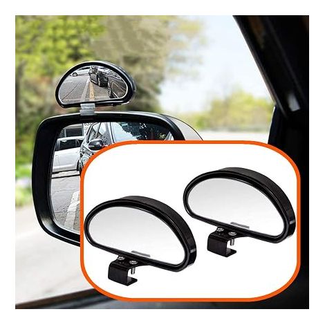 Blind Spot Mirror, Car Mirror, 2PCS Wide Angle Adjustable for Van Towing (Type 1) (1/4)