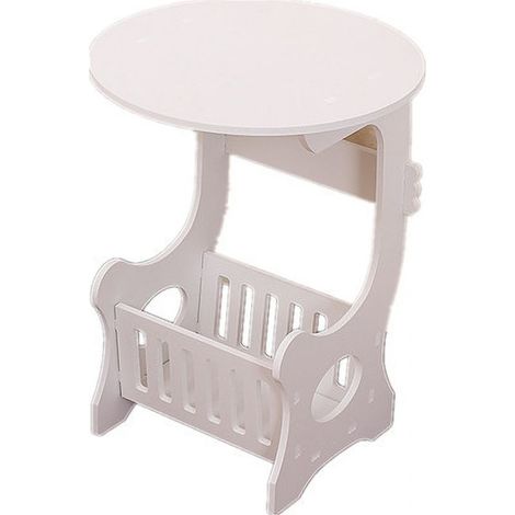 Table de Chevet Ronde Style Européen Minimaliste pour Salon et Chambre sans Dessous de Verre (1/5)