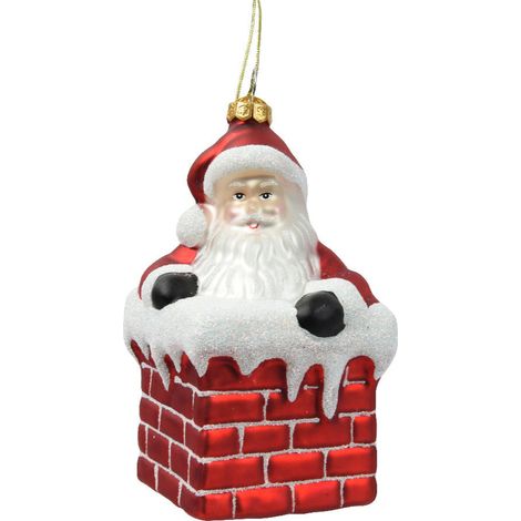 Pendaglio a forma di Babbo Natale per albero decorazione natalizia da 12 cm (1/3)