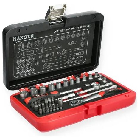 Set di inserti 1/4'' in cromo vanadio, 40 pezzi
