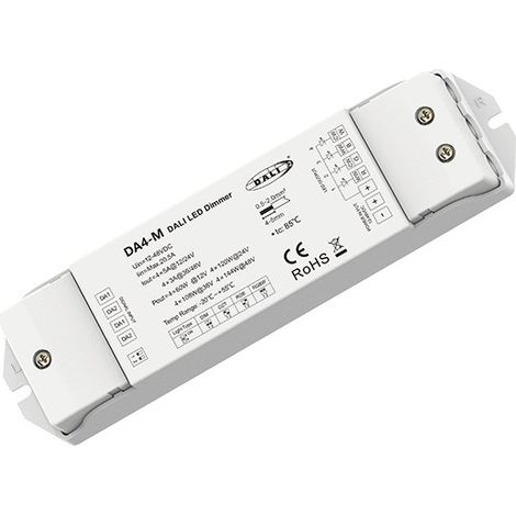 4-Channel Constant Voltage Controller 12-48V DC 5A DIM/CCT/RGB/RGBW (DT6/DT8) DA4-M