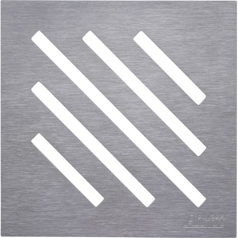 airfit Design Edelstahlrost "Diagonal" 2mm gebürstet, aufliegend, für 60202BA