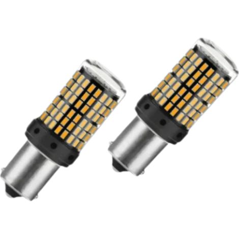 Ampoule Led Ba15s - 2 X P21 W 12 V - Feu De Frein Et Feu Arriere - 144 Led 3014 - Ip65 Etudiant En Aluminium - Pour Voiture (1/5)