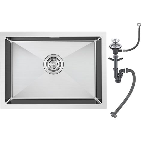 40x50cm Evier de Cuisine Acier Inox 304 Brossé, Lavabo Cuisine 1 Bac (1/5)