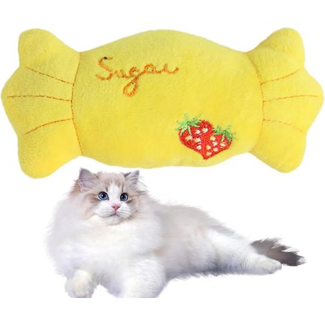 Dog Toys with Squeaker,Squeaky Toy Cat Plush in Candy Shape Pet (1/5)