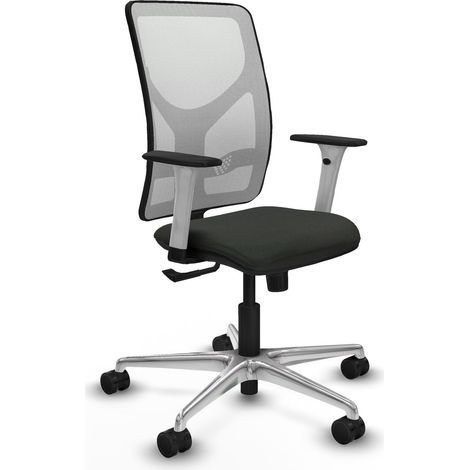Chaise de bureau piqueras y crespo Motilla blanc maille aluminium (1/2)