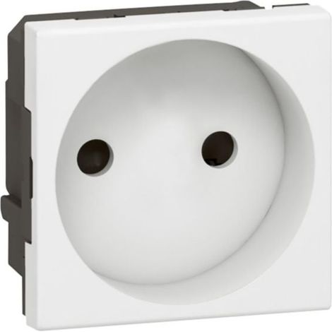 Enchufe simple de 2 polos con conexión en bornes automáticas Mosaic - Legrand