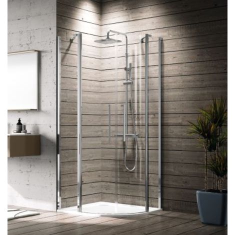 Young 2.0 R Runddusche EB 71cm 97,5-99,5x200cm ESG klar silber