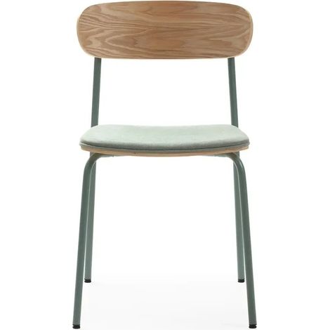 OLEN - Lot de 2 chaises pieds en métal - Vert (1/5)