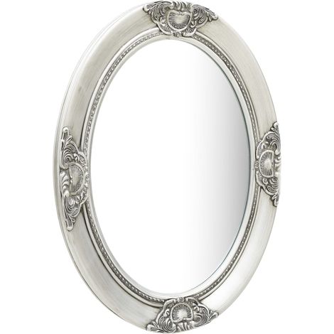 Miroir mural - Miroir de maquillage mural pour Salon,Chambre,Design Moderne style baroque 50x70 cm Argenté -43264 (1/5)