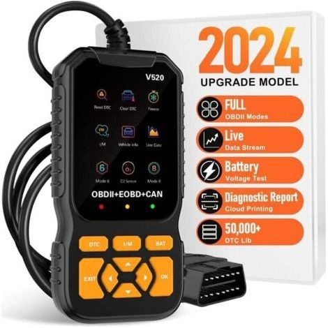 OBD2 Scanner, Professional Diagnostic Tool, Engine Code Reader and Reset OBDII/EOBD Diagnostic Tool for Vehicles (1/4)