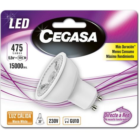 LMP CEGAS.LED DIC5.8W GU10 450LM - CEGASA