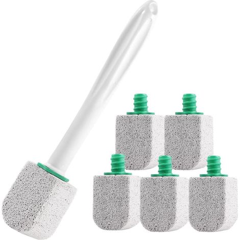Puimsteen Toiletreiniger - 6 Unidades - Con Mango - Para Inodoros Baños Cocinas Piscinas - 1 Set (1/5)