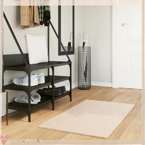 Tapis - VINGVO - HUARTE - 60 x 110 cm - Beige - Antidérapant, lavable (1/5)