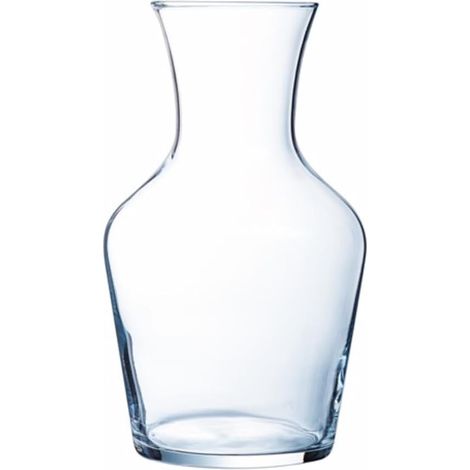 Carafe à vin en verre - Lot de 12 - Design classique transparent - Lavable au lave-vaisselle - Pour repas et réceptions - 25 cl (1/5)