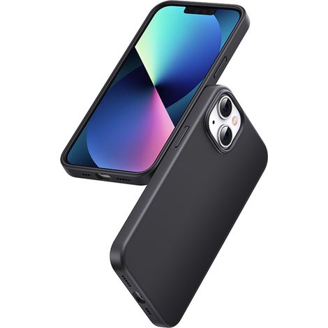 Flexible Silikon Handyhülle für iPhone 14 Plus Schutzhülle Schwarz (1/5)