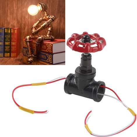 Industrieroboter-Schreibtischlampenschalter G1/2, Drei-Positionen-Schalter, Lampenschalter im Steampunk-Stil, 90–260 V (1/5)