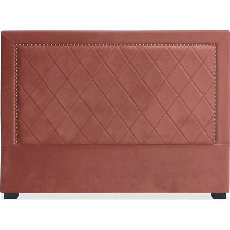 Tête de Lit Design en Velours "Sofia" 160cm Rose (1/2)
