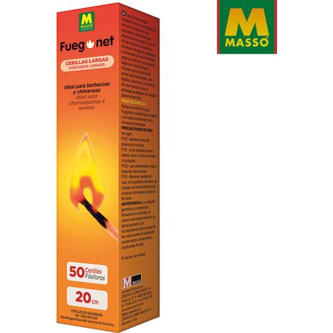 Massó Allumettes Longues 20cm 50 Unités.