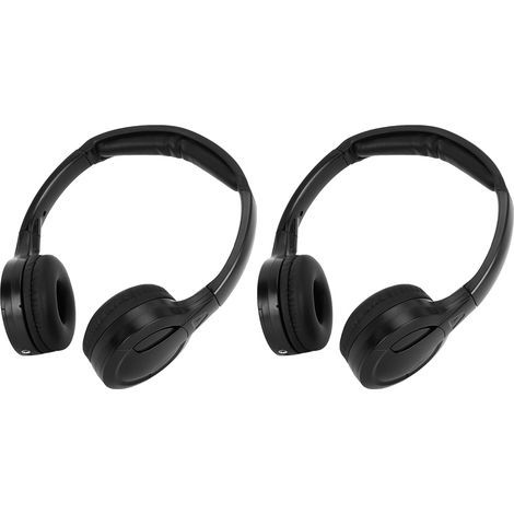 Casque audio stéréo sans fil infrarouge 2 canaux pour appuie-tête voiture, écouteurs TV