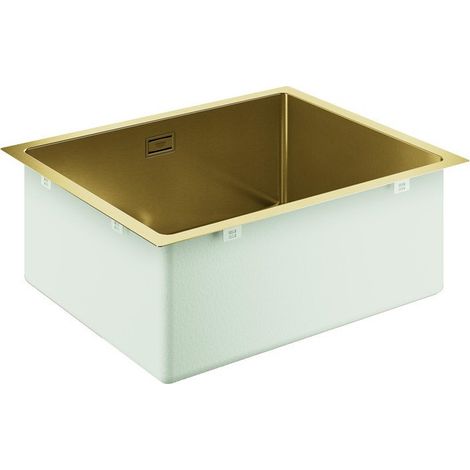 Fregadero de acero inoxidable GROHE UB K700 315741 1 seno 540x440mm geb dorado brillante.