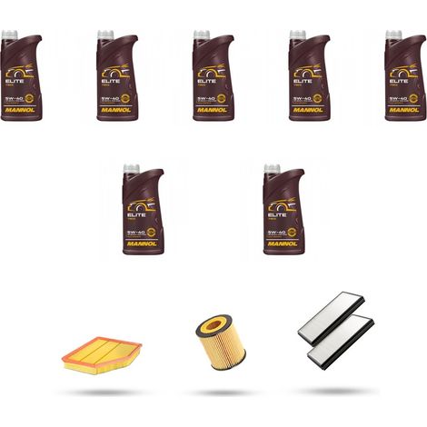 Kit tagliando 3 FILTRI e 7L OLIO compatibile con Bmw serie 5 (E60/E61) 530i 190kw dal 2005 al 2007 (1/4)
