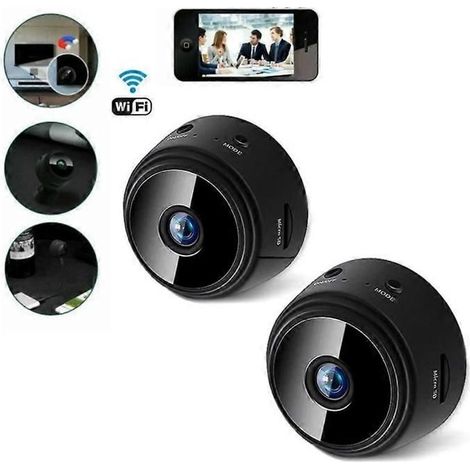 Caméra surveillance A9 HD 1080P – Vision nocturne, audio – Intérieur – Compacte (1/5)