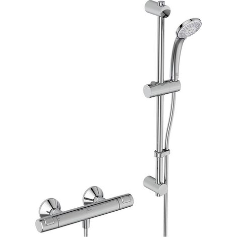 Ideal Standard Ceratherm T25 Thermostatic Bar Shower Mixer with Shower Kit - Chrome (1/3)