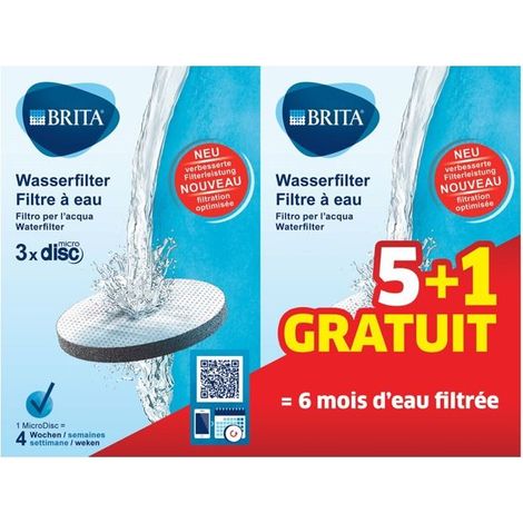 Brita Wasserfilterkartusche Packung mit 5+1 MicroDisc Filtern (1/2)