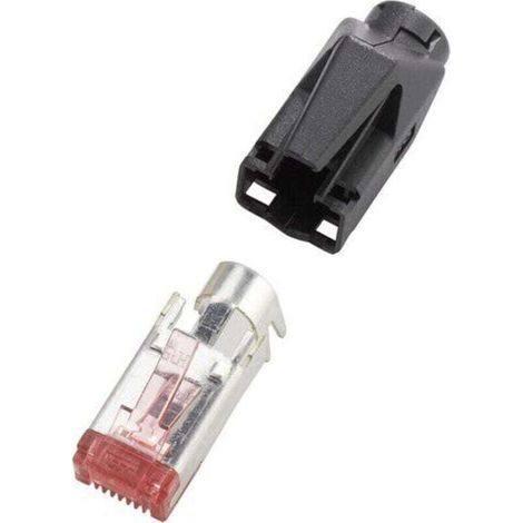 Connecteur RJ45 blindé Cat.6 TM21 H9561.4-10, 8P8C droit, noir, lot de 10 pièces (1/2)