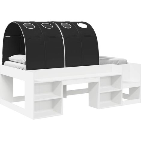 Maison Exclusive - Hochbett für Kinder mit Stauraum Weiß und Schw