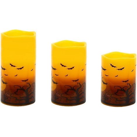 Batteriebetriebene Perlmuttkerzen für Halloween-Tischdekorationen