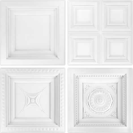 Piastrelle da soffitto in PU - stucco piastra decorazione Grand Decor 60x60cm selezione: R210 (1/4)