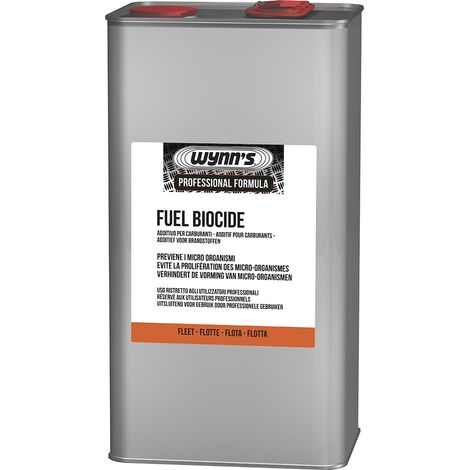 Additif carburant diesel biocide 5 litres – Élimine bactéries et algues – Prévention de la prolifération microbienne – Pour réservoirs diesel – Wynns